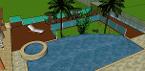 Piscina com deck